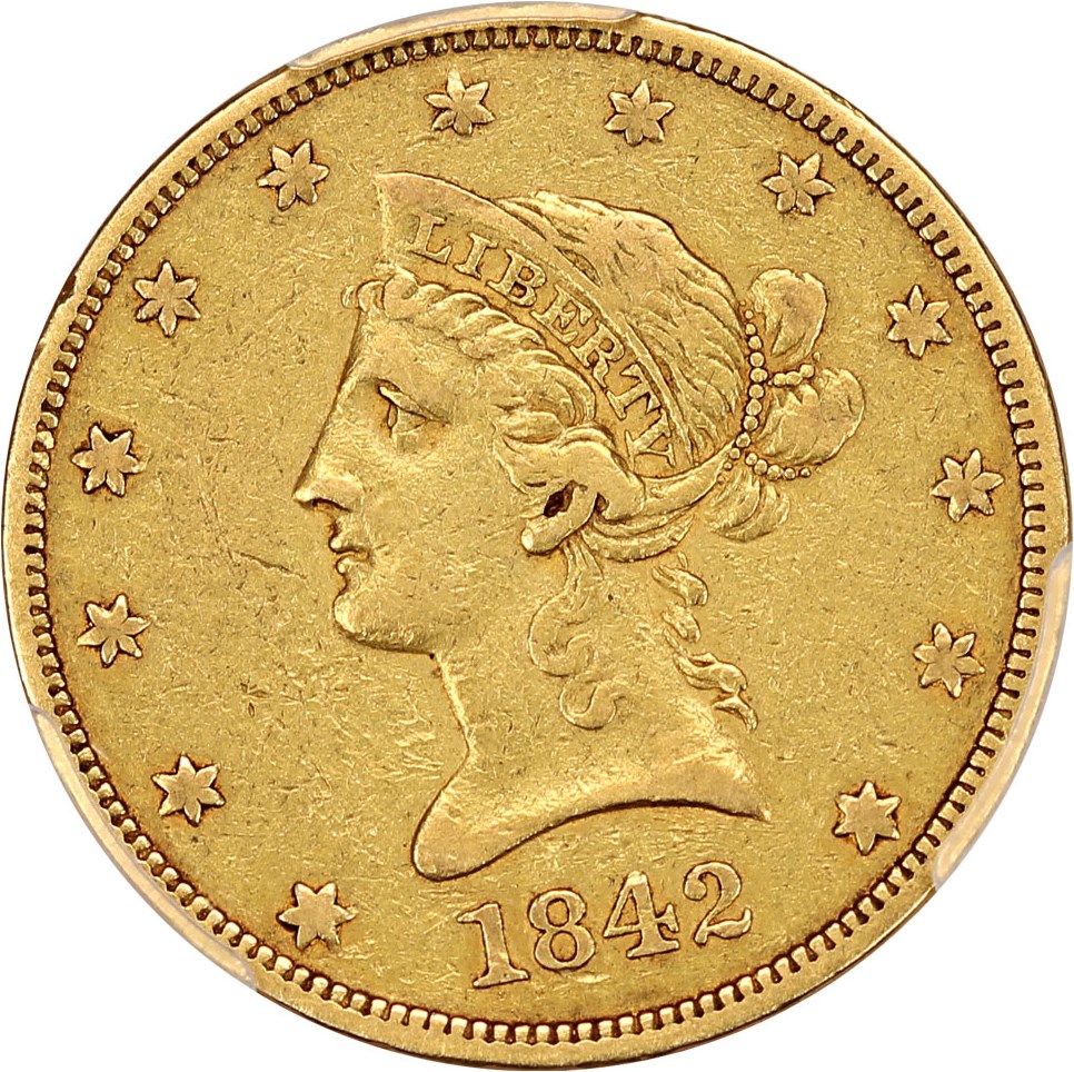 image for: 1842-O $10 PCGS VF35