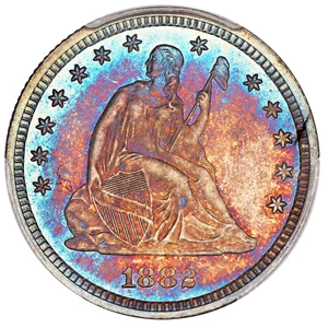 image for: 1882 25c PCGS/CAC Proof 66+
