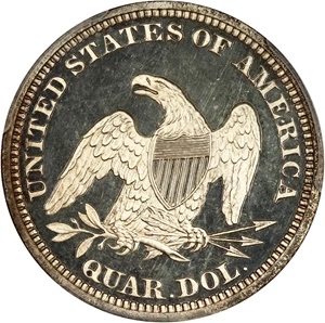 image for: 1862 25c PCGS/CAC Proof 64 CAM