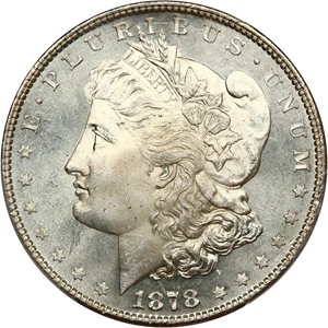 image for: 1878 8TF $1 PCGS MS65 (VAM-5, Doubled RIB) ex: California