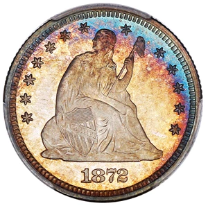 image for: 1872 25c PCGS/CAC Proof 67