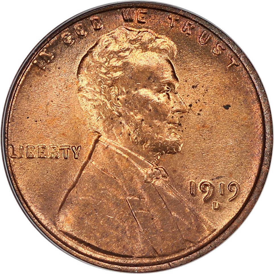 image for: 1919-D 1c PCGS MS64 RB