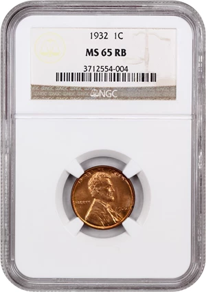 image for: 1932 1c NGC MS65 RB