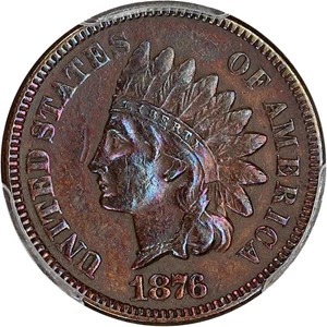 image for: 1876 1c PCGS VF Details (Cleaned)