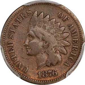image for: 1876 1c PCGS Fine Details (Cleaned)
