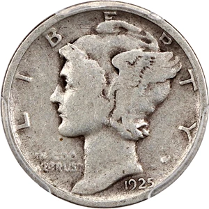 image for: 1925-D 10c PCGS VG-08