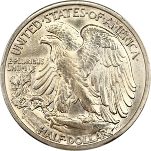 image for: 1944-S 50c PCGS UNC Details (Cleaned)