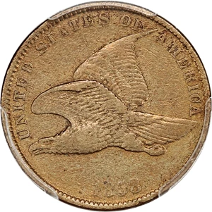 image for: 1858 Flying Eagle 1c PCGS VF Details (Small Letters, Cleaned)
