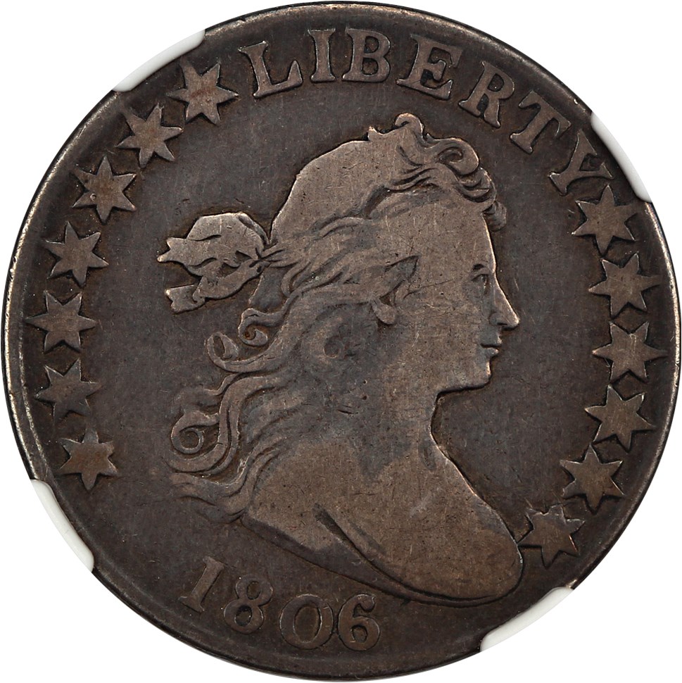 image for: 1806 50c NGC/CAC VG-10 (Knob 6, Large Stars)