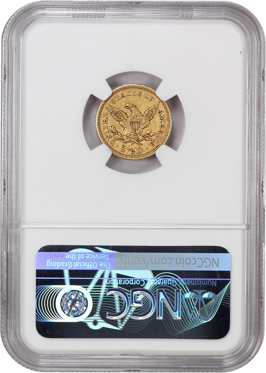 image for: 1844 $2 1/2 NGC AU55