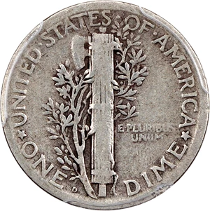 image for: 1925-D 10c PCGS VG-08
