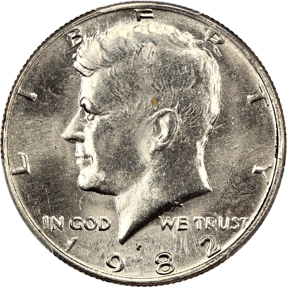 image for: 1982-P 50c PCGS MS65 (No FG, FS-901)