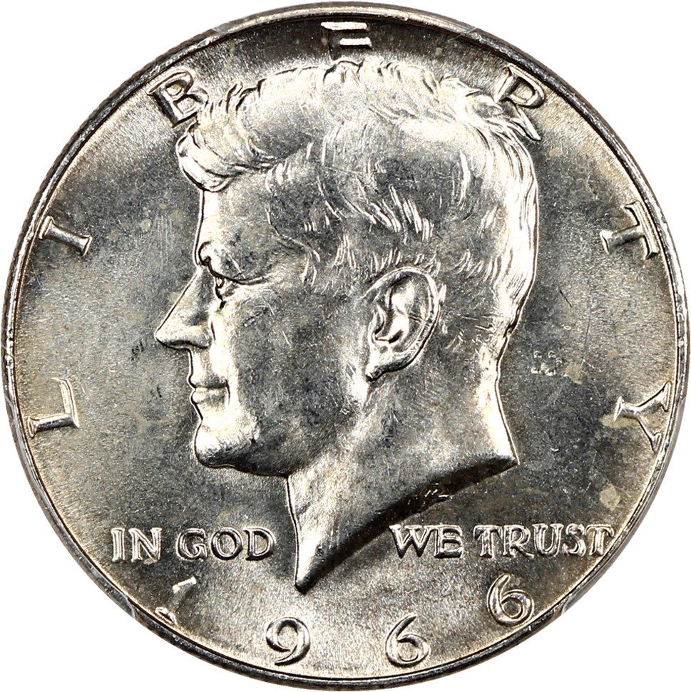 image for: 1966 50c PCGS MS65