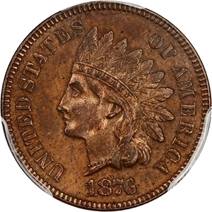 image for: 1876 1c PCGS UNC Details (Cleaned)