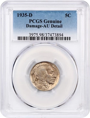image for: 1935-D 5c PCGS AU Details (Damage)