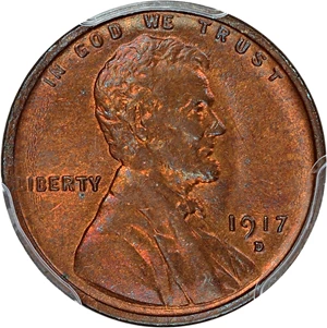 image for: 1917-D 1c PCGS MS64 RB