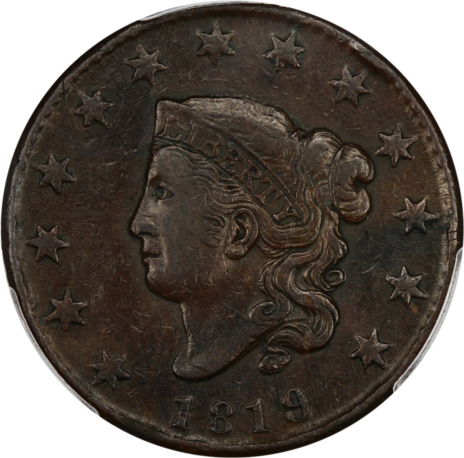 image for: 1819 1c PCGS VF35 (Newcomb 7)
