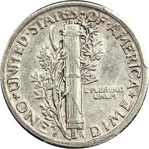 image for: 1923-S 10c PCGS AU Details (Scratch)