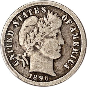 image for: 1896-O 10c PCGS F12