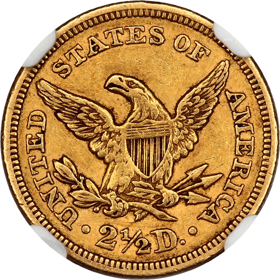 image for: 1844 $2 1/2 NGC AU55