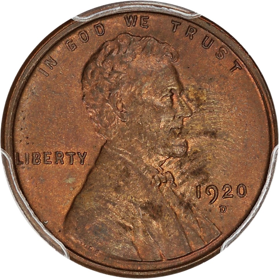 image for: 1920-D 1c PCGS MS63 BN