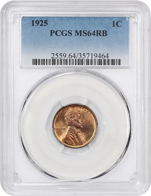 image for: 1925 1c PCGS MS64 RB