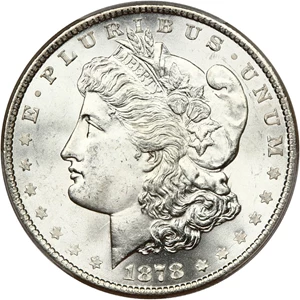 image for: 1878 8TF $1 PCGS MS66 (VAM-14.1, Alligator Eye)