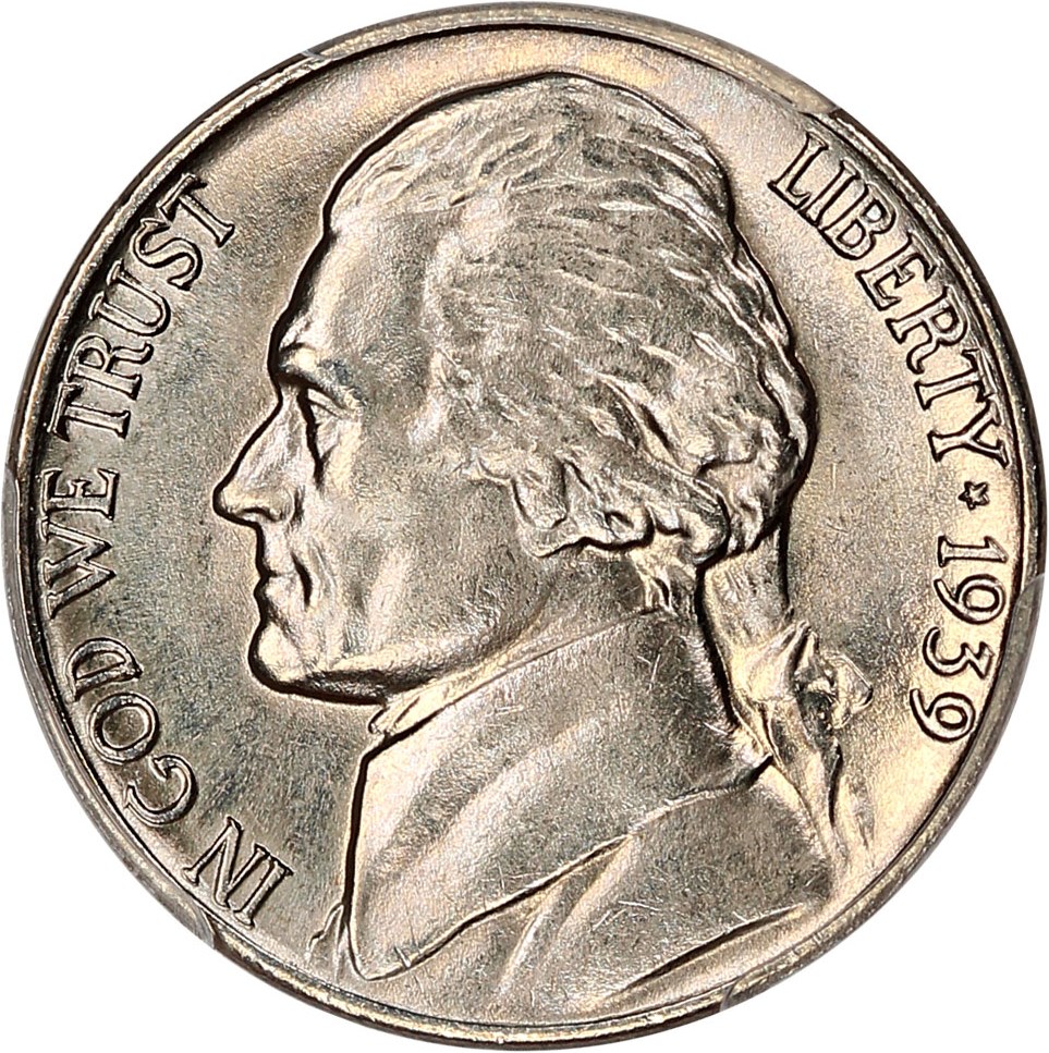 image for: 1939 5c PCGS MS66 (Reverse of 1938)