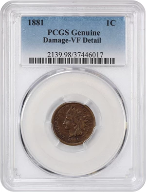 image for: 1881 1c PCGS VF Details (Damage)