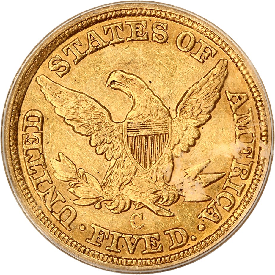 image for: 1861-C $5 ANACS AU58 Details (Cleaned)