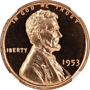 image for: 1953 1c NGC Proof 67 RD CAM