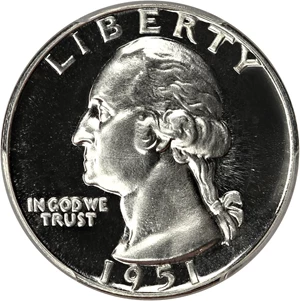 image for: 1951 25c PCGS Proof 64 CAM
