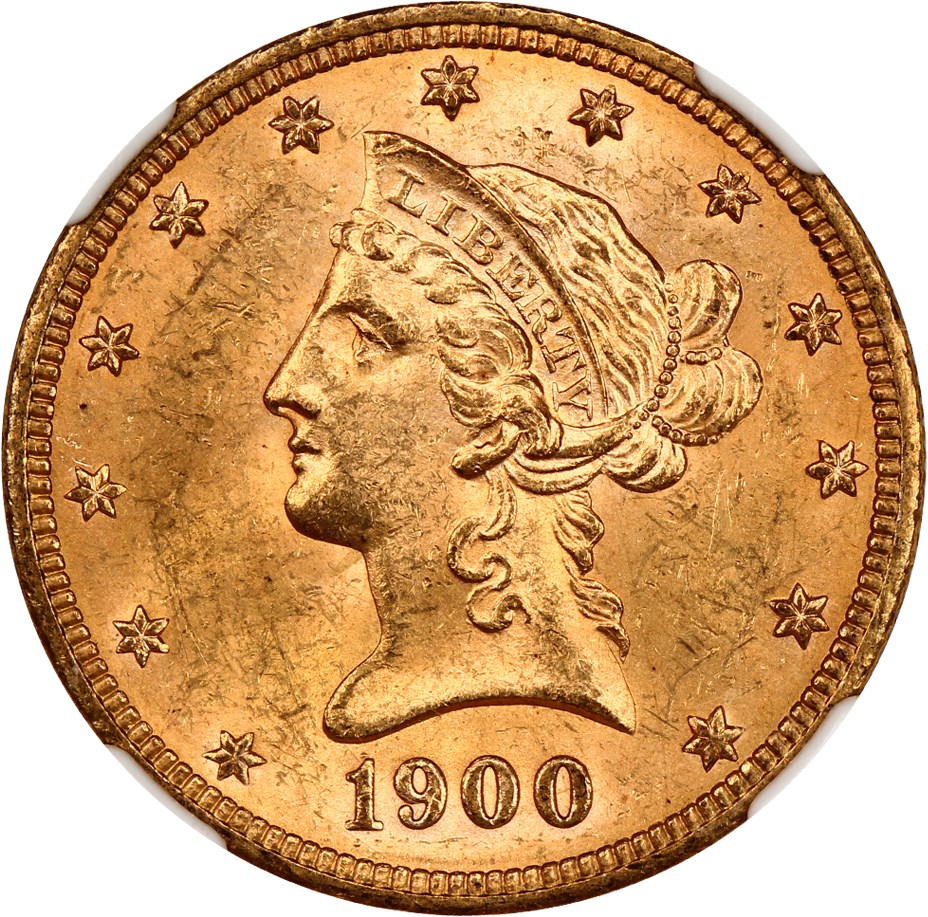 image for: 1900 $10 NGC MS63