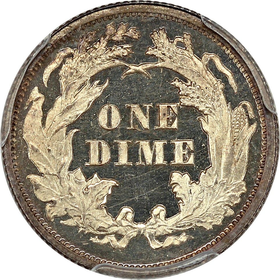 image for: 1866 10c PCGS/CAC Proof 64 DCAM