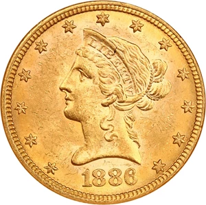 image for: 1886-S $10 NGC MS62