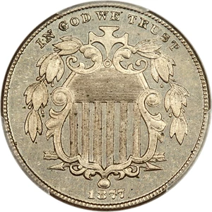 image for: 1877 5c PCGS/CAC Proof 63