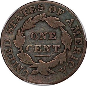 image for: 1829 1c PCGS VG Details (Large Letters, Scratch)