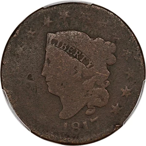 image for: 1817 1c PCGS Good Details (15 Stars, Environmental Damage)