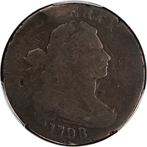 image for: 1798 1c PCGS AG Details (2nd Hair Style, Damage)