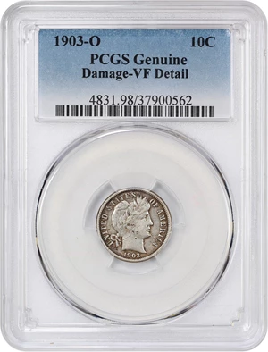 image for: 1903-O 10c PCGS VF Details (Damage)