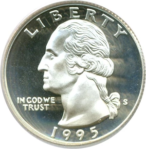 image for: 1995-S 25c Silver PCGS Proof 68 DCameo