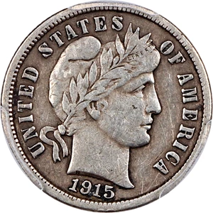 image for: 1915-S 10c PCGS VF30