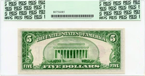 image for: FR. 1528 1928C $5 Legal Tender Note PCGS About New 55 PPQ
