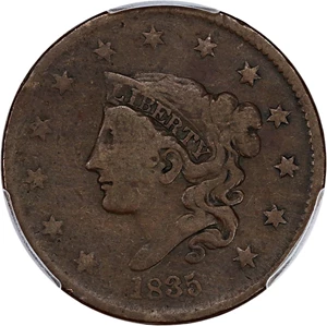 image for: 1835 1c PCGS VG-10 (Head of 1836)