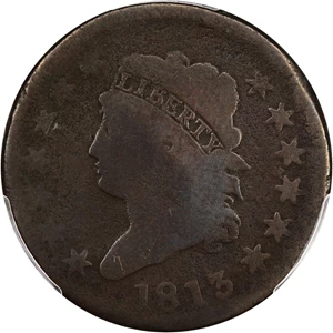 image for: 1813 1c PCGS Good Details (Environmental Damage)