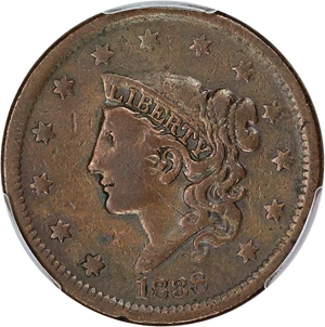 image for: 1838 1c PCGS Fine Details (Scratch)