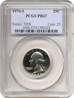 image for: 1970-S 25c PCGS Proof 67
