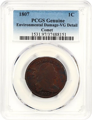 image for: 1807 1c PCGS VG Details (Comet, Environmental Damage)