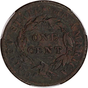 image for: 1837 1c PCGS Fine Details (Medium Letters, Environmental Damage)