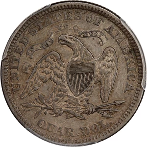 image for: 1873 25c PCGS XF40 (No Arrows, Closed 3)